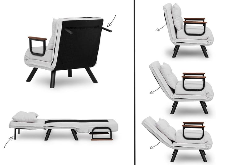 Alfredton Teddy Bäddfåtölj - Cream - Möbler - Vardagsrum - Fåtöljer - Bäddfåtöljer