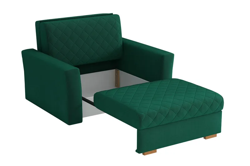 Bensbyn Bäddfåtölj Rutmönster - Svart - Möbler - Vardagsrum - Fåtöljer - Bäddfåtöljer