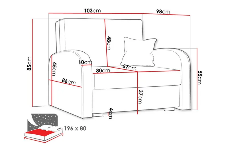 Denegal Bäddfåtölj - Brun - Möbler - Vardagsrum - Fåtöljer - Bäddfåtöljer