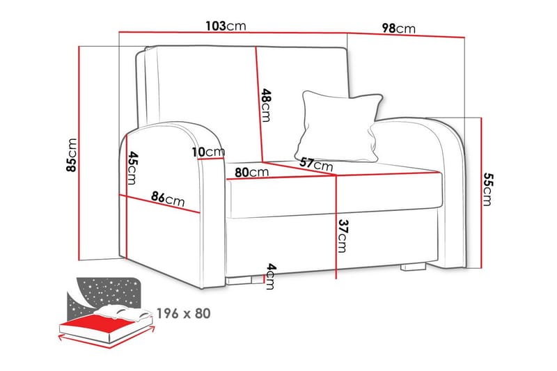 Denegal Bäddfåtölj - Brun - Möbler - Vardagsrum - Fåtöljer - Bäddfåtöljer