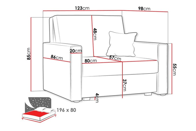 Denegal Bäddfåtölj Dark blue - Möbler - Vardagsrum - Fåtöljer - Bäddfåtöljer