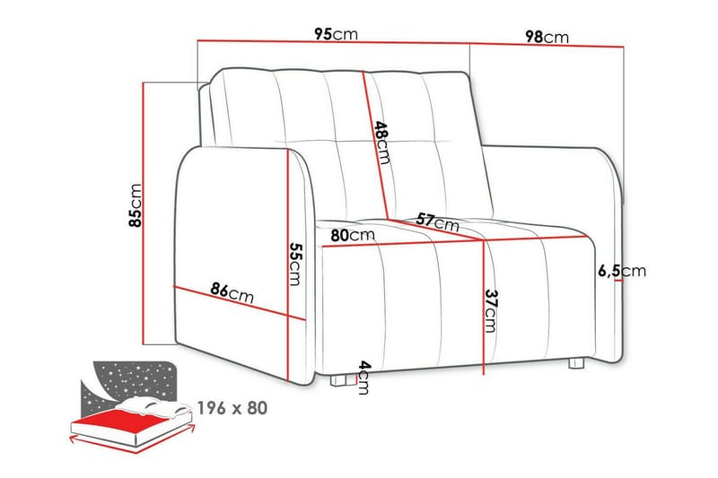 Denegal Bäddfåtölj Dark blue - Möbler - Vardagsrum - Fåtöljer - Bäddfåtöljer