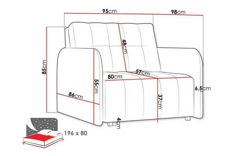 Denegal Bäddfåtölj Dark grey - Möbler - Vardagsrum - Fåtöljer - Bäddfåtöljer