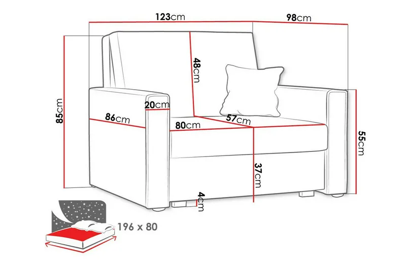 Denegal Bäddfåtölj Dark grey - Möbler - Vardagsrum - Fåtöljer - Bäddfåtöljer