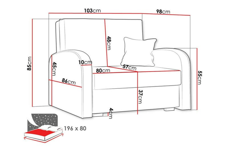 Denegal Bäddfåtölj Light pink - Möbler - Vardagsrum - Fåtöljer - Bäddfåtöljer