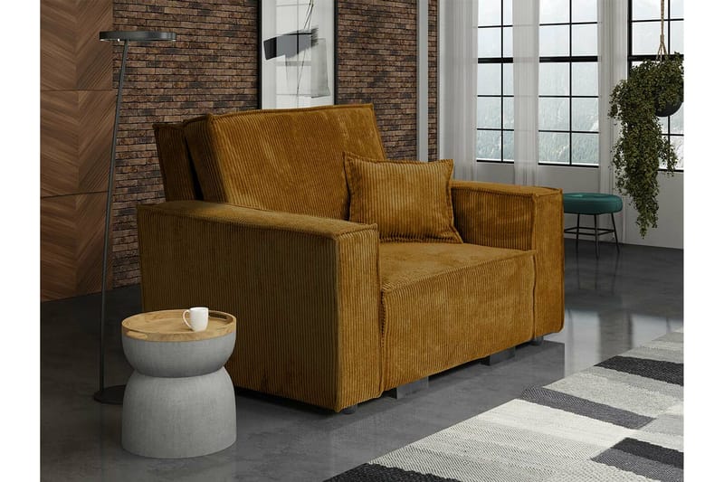 Denegal Bäddfåtölj NO_BRAND Dark yellow - Möbler - Vardagsrum - Fåtöljer - Bäddfåtöljer