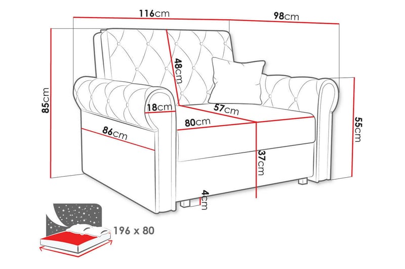 Denegal Bäddfåtölj - Möbler - Vardagsrum - Fåtöljer - Bäddfåtöljer