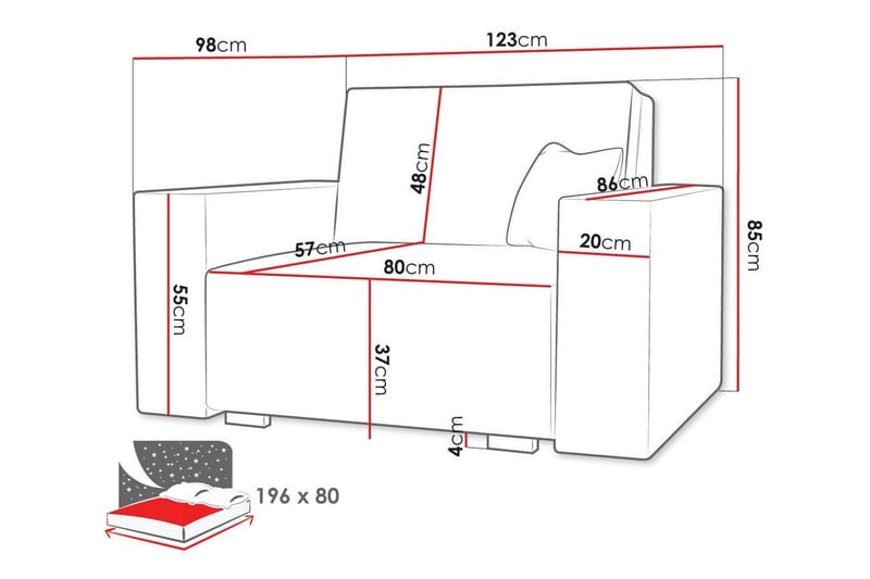 Denegal Bäddfåtölj - Möbler - Vardagsrum - Fåtöljer - Bäddfåtöljer