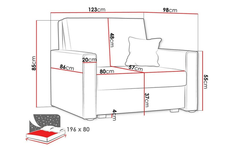 Denegal Bäddfåtölj - Möbler - Vardagsrum - Fåtöljer - Bäddfåtöljer
