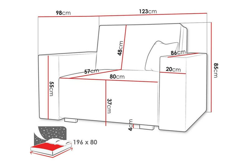 Denegal Bäddfåtölj - Möbler - Vardagsrum - Fåtöljer - Bäddfåtöljer