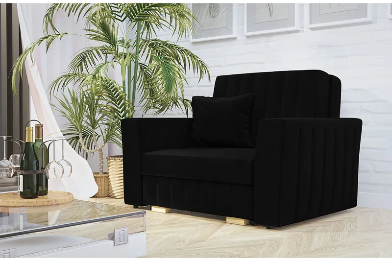 Upperud Bäddfåtölj - Svart - Möbler - Vardagsrum - Fåtöljer - Bäddfåtöljer