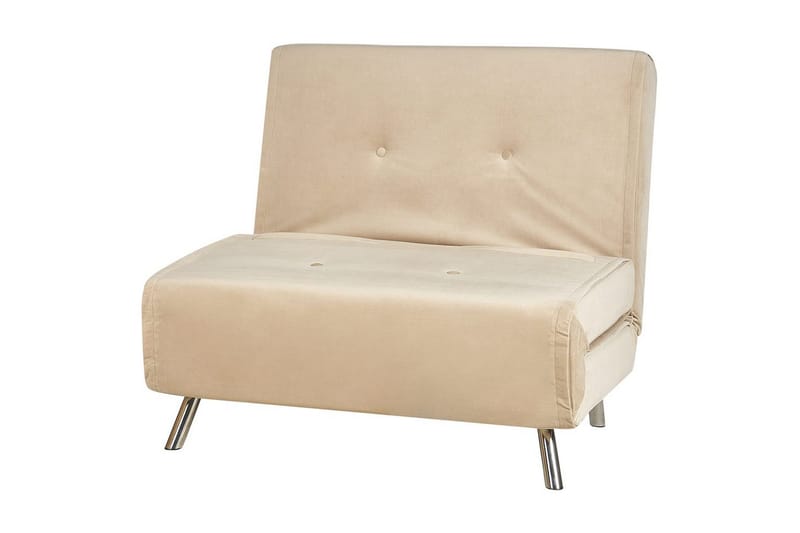 Bäddsoffa Farris - Beige, Silver - Möbler - Vardagsrum - Fåtöljer - Bäddfåtöljer