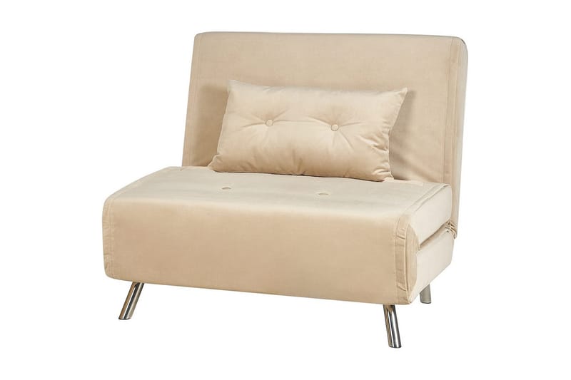 Bäddsoffa Farris - Beige, Silver - Möbler - Vardagsrum - Fåtöljer - Bäddfåtöljer