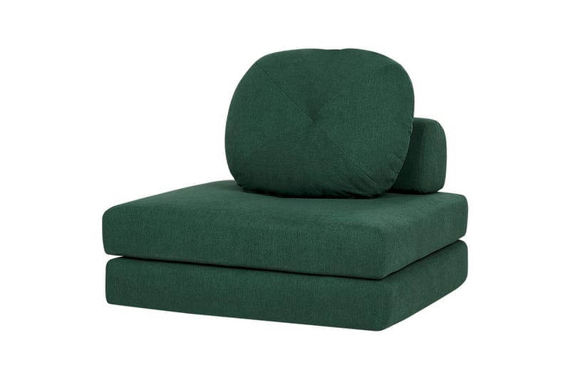 Bäddsoffa Olden - Grön/Polyester, 81x182 cm - Möbler - Vardagsrum - Fåtöljer - Bäddfåtöljer