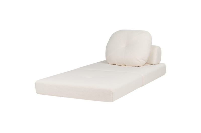 Bäddsoffa Olden - Vit/Bouclé, 81x182 cm - Möbler - Vardagsrum - Fåtöljer - Bäddfåtöljer