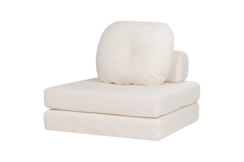 Bäddsoffa Olden - Vit/Bouclé, 81x182 cm - Möbler - Vardagsrum - Fåtöljer - Bäddfåtöljer