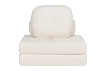 Bäddsoffa Olden - Vit/Bouclé, 81x182 cm - Möbler - Vardagsrum - Fåtöljer - Bäddfåtöljer