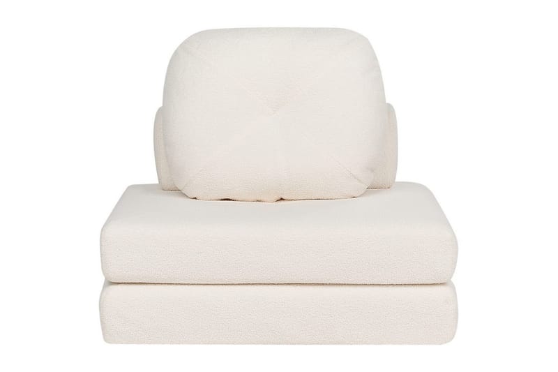 Bäddsoffa Olden - Vit/Bouclé, 81x182 cm - Möbler - Vardagsrum - Fåtöljer - Bäddfåtöljer