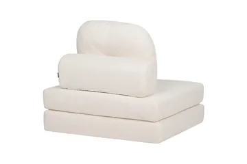 Bäddsoffa Olden - Vit/Bouclé, 81x182 cm - Möbler - Vardagsrum - Fåtöljer - Bäddfåtöljer