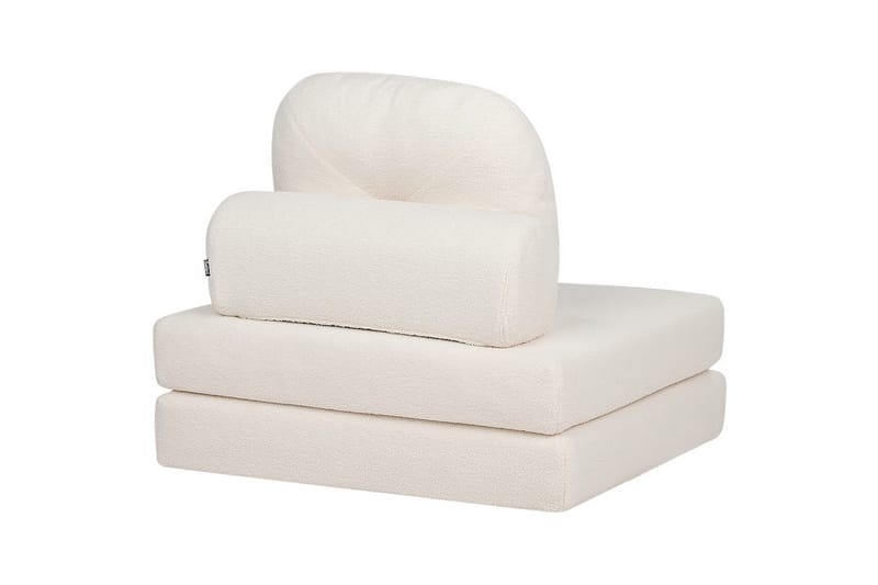 Bäddsoffa Olden - Vit/Bouclé, 81x182 cm - Möbler - Vardagsrum - Fåtöljer - Bäddfåtöljer