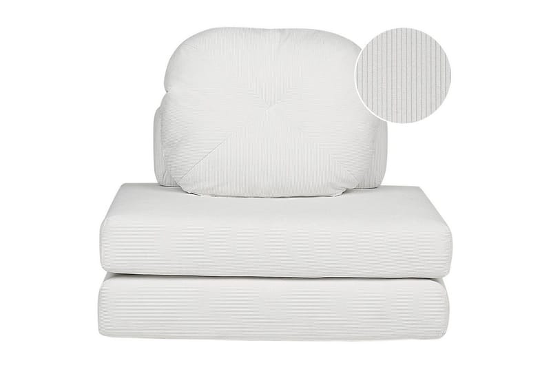 Bäddsoffa Olden, Vit/Manchestertyg, 81x182 cm