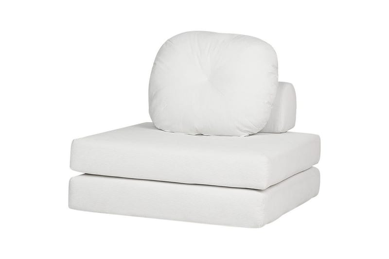 Bäddsoffa Olden - Vit/Manchestertyg, 81x182 cm - Möbler - Vardagsrum - Fåtöljer - Bäddfåtöljer