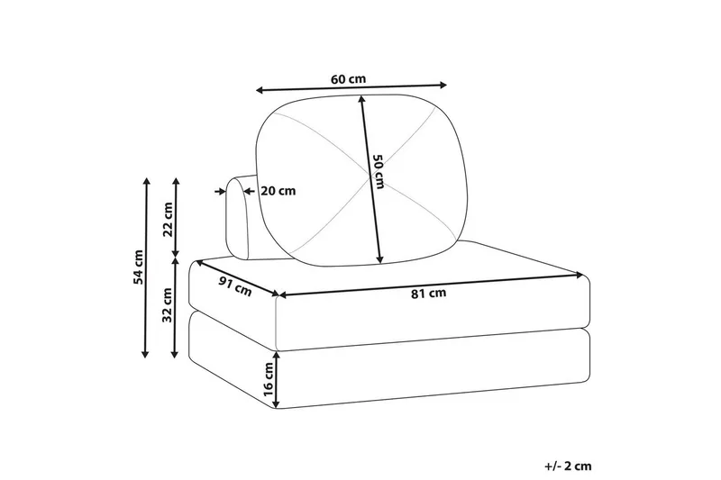 Bäddsoffa Olden - Vit/Manchestertyg, 81x182 cm - Möbler - Vardagsrum - Fåtöljer - Bäddfåtöljer