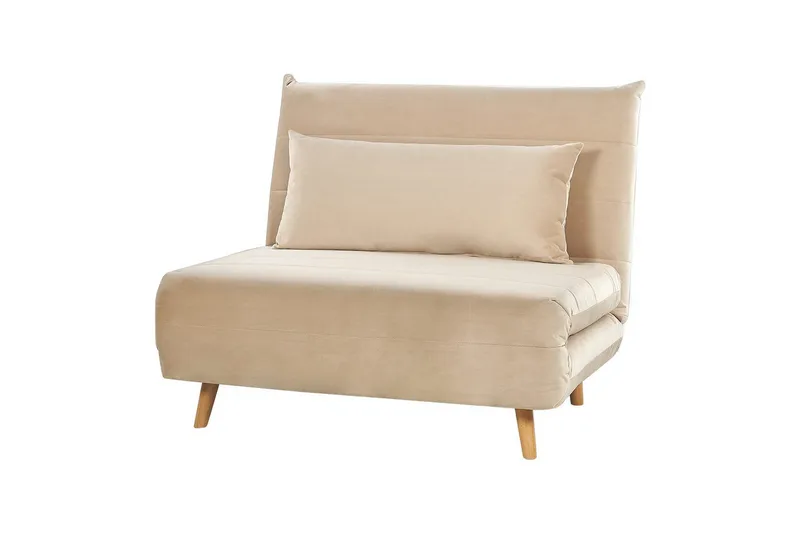 Bäddsoffa Setten - Beige, ljust trä - Möbler - Vardagsrum - Fåtöljer - Bäddfåtöljer