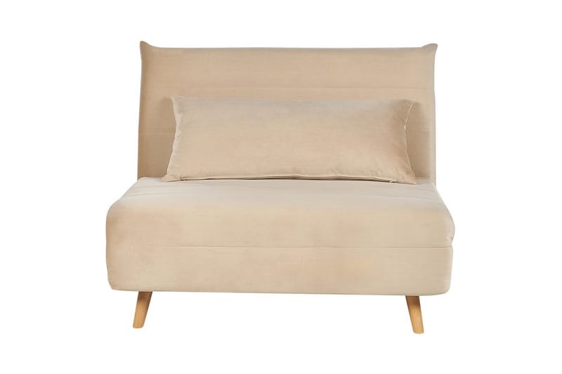 Bäddsoffa Setten - Beige, ljust trä - Möbler - Vardagsrum - Fåtöljer - Bäddfåtöljer