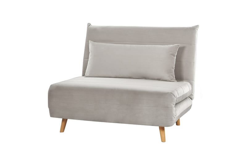 Bäddsoffa Setten - Grå, ljust trä - Möbler - Vardagsrum - Fåtöljer - Bäddfåtöljer