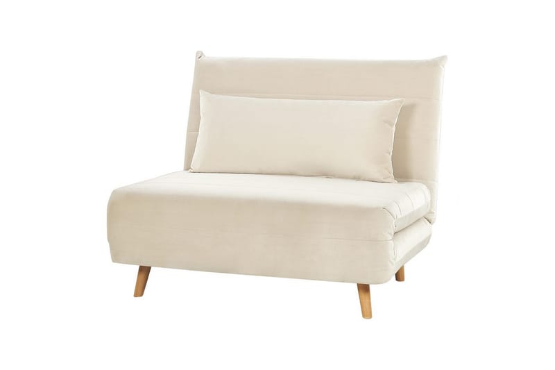 Bäddsoffa Setten - Vit, ljust trä - Möbler - Vardagsrum - Fåtöljer - Bäddfåtöljer