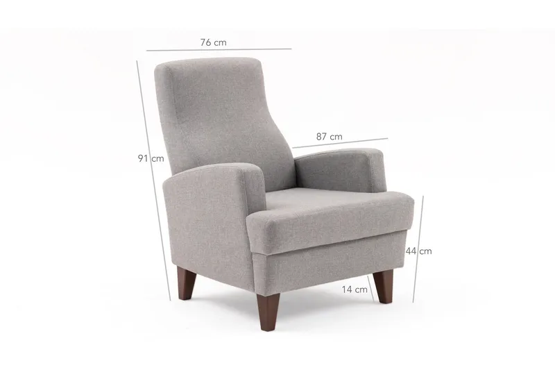 Balcabe Fåtölj - Ljusgrå - Möbler - Vardagsrum - Fåtöljer
