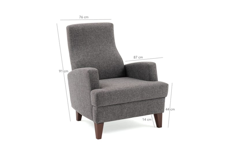 Balcabe Fåtölj - Mörkgrå - Möbler - Vardagsrum - Fåtöljer