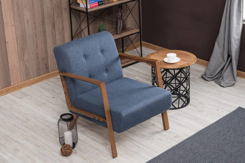 Barrion Fåtölj med Armstöd - Blå - Möbler - Vardagsrum - Fåtöljer