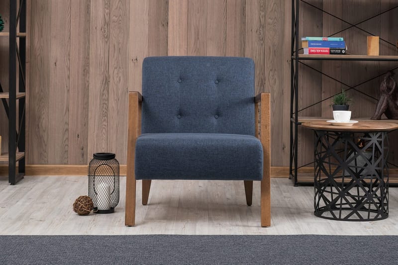 Barrion Fåtölj med Armstöd - Blå - Möbler - Vardagsrum - Fåtöljer
