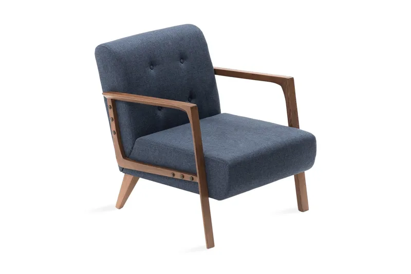 Barrion Fåtölj med Armstöd - Blå - Möbler - Vardagsrum - Fåtöljer