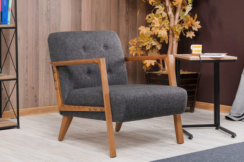 Barrion Fåtölj med Armstöd - Grå - Möbler - Vardagsrum - Fåtöljer