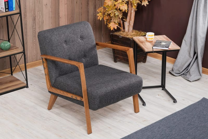 Barrion Fåtölj med Armstöd - Grå - Möbler - Vardagsrum - Fåtöljer