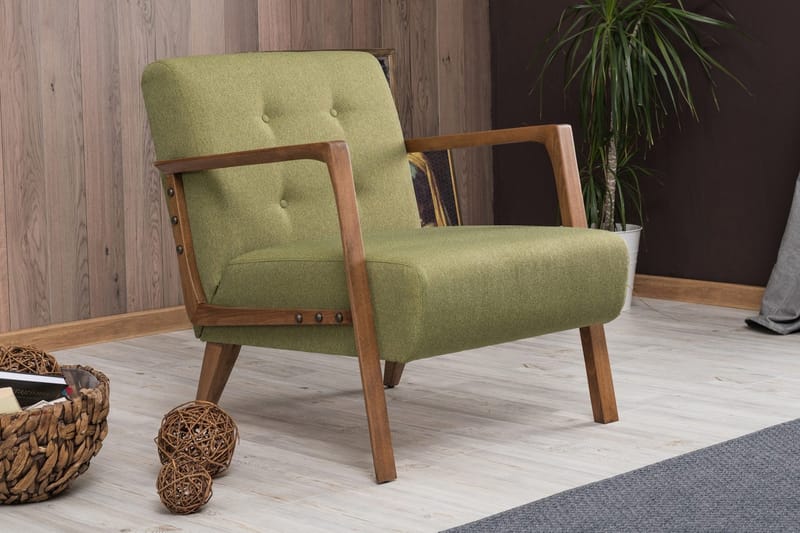 Barrion Fåtölj med Armstöd - Grön - Möbler - Vardagsrum - Fåtöljer