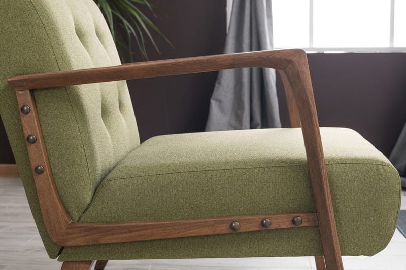 Barrion Fåtölj med Armstöd - Grön - Möbler - Vardagsrum - Fåtöljer