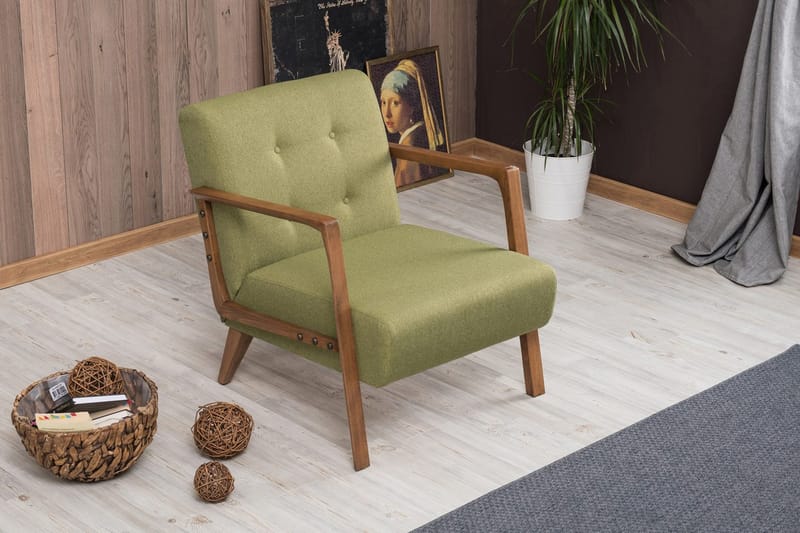 Barrion Fåtölj med Armstöd - Grön - Möbler - Vardagsrum - Fåtöljer