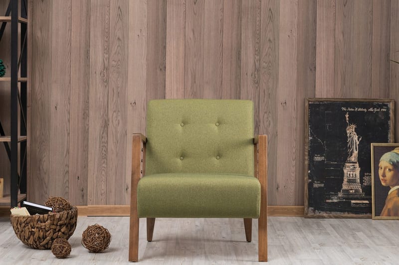 Barrion Fåtölj med Armstöd - Grön - Möbler - Vardagsrum - Fåtöljer