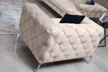 Beachport Fåtölj - Beige - Möbler - Vardagsrum - Fåtöljer - Chesterfield fåtölj