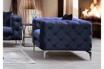 Beachport Fåtölj - Marinblå - Möbler - Vardagsrum - Fåtöljer - Chesterfield fåtölj