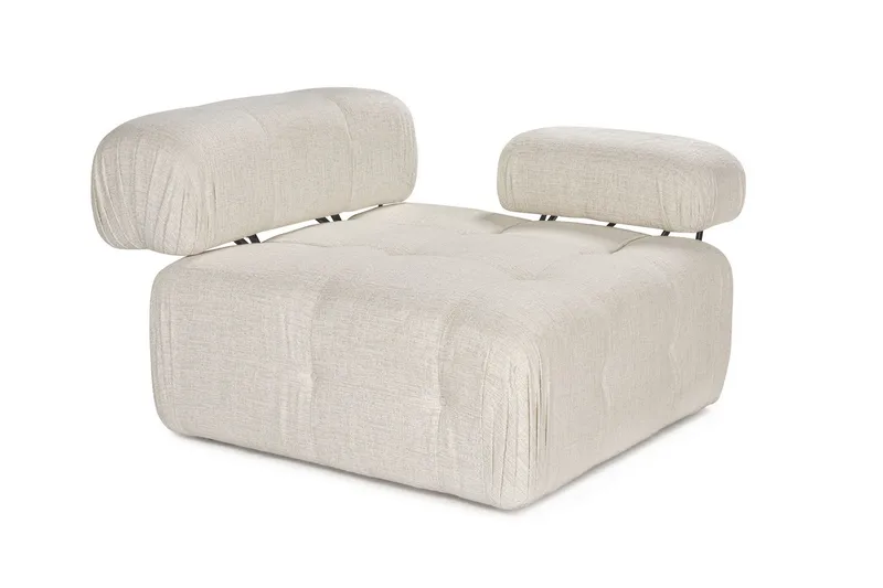 Belgin Högermodul / Fåtölj med utfällbara armstöd och ryggstöd - Cream - Möbler - Vardagsrum - Fåtöljer