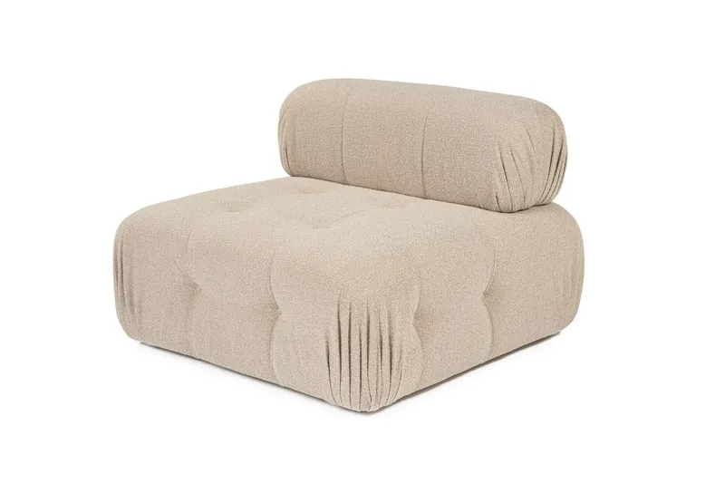 Belgin Mittmodul / Fåtölj med utfällbart ryggstöd - Peach - Möbler - Vardagsrum - Soffor - Modulsoffor - Mittmodul