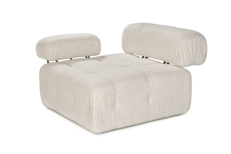 Belgin Vänstermodul / Fåtölj med utfällbara armstöd och ryggstöd - Cream - Möbler - Vardagsrum - Fåtöljer