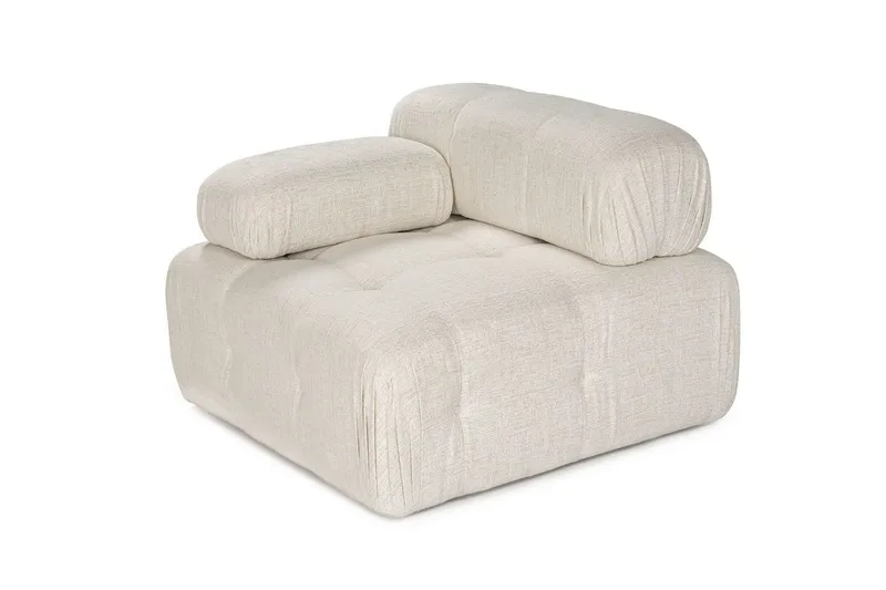 Belgin Vänstermodul / Fåtölj med utfällbara armstöd och ryggstöd - Cream - M öbler - Vardagsrum - Fåtöljer