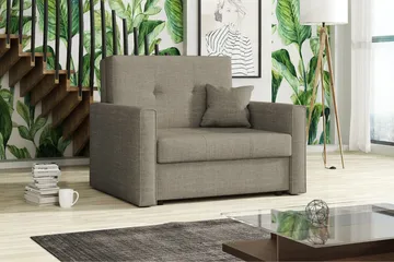 Bensbyn 2-sits Bäddsoffa 80x196 cm med Förvaring i Tyg - Grå - Möbler - Vardagsrum - Bäddsoffor - 2-sits bäddsoffa