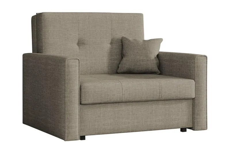 Bensbyn 2-sits Bäddsoffa 80x196 cm med Förvaring i Tyg - Grå - Möbler - Vardagsrum - Bäddsoffor - 2-sits bäddsoffa